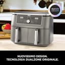 Ninja MAX Doppia Zona, Friggitrice ad aria digitale senza olio con doppio cestello, 6 in 1, 9,5 L, cestelli lavabili in lavastoviglie, antiaderenti, grigio piombo DZ400EU - 2
