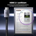 UGREEN HDMI 2.1 Kabel 10K 8K 60Hz 4K 240Hz 165Hz 144Hz 120Hz 48Gbit/s High Speed, HDMI Kabel 2.1 Ultra HD eARC HDR 10+ HDCP Dolby Vision VRR kompatibel mit Mac mini M4/PS5/ Xbox-Serie X/Laptop(2M) - 2
