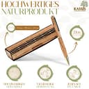 KASSIS - Penna a sfera in legno d'olivo, in una elegante confezione di legno, lavorazione artigianale con pregevoli intarsi e incisione in lingua tedesca (Alles Gute) - 2