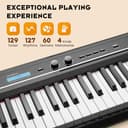 CAHAYA Piano Digital de 88 Teclas – Piano Eléctrico Semipesado con Conexión MIDI Atril Soporte en X Doble y 3 Pedales Ideal para Principiantes - 3