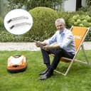 SWAWIS 2 Stück Mähroboter Messer Kompatibel mit Stihl Mähroboter iMOW RMI 422 422P 422PC RMI422 P C Mähroboter Messer Rasenmähermesser Ersatzmesser Rasentrimmer für Mähroboter Rasenroboter - 7