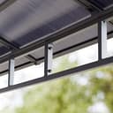 TOOLPORT Gazebo da Giardino 3x4 m telaio in alluminio tetto in policarbonato da ca. 8mm senza teli laterali - 8