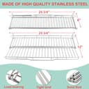 WEBROIL 66044 - Rejilla de calentamiento para parrillas de gas Weber GS4 Genesis II S310 E310 E315 E330 S335 S345 E325 Ce310 Ex335, rejillas de calentamiento dobles de acero inoxidable para Weber - 3