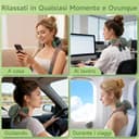 Massaggiatore Cervicale 4D a Mano Bionica, Massaggiatore Schiena e Collo Elettrico con 3 Livelli di Intensità e 2 di Calore, Massaggio Profondo per Muscoli Tesi, Allevia Dolori e Affaticamento (Verde) - 7