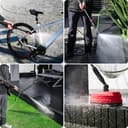 LEHMANN Jukon Idropulitrice Alta Pressione, 1600 W, Pressione max. 200 bar, Portata 480 l/h, Autoadescante, Con Accessori - Pistola, Lance, Lancia Schiuma, Spazzola per Patio, Spazzola per Cerchi - 7