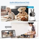 ieGeek 2k Baby Monitor Video e Audio con 5" LCD, Telecamera Bambini con Monitor Supporto Controllo Tramite APP Mobile & Monitor, 3000 mAh Batteria Ricaricabile, 3 Tipi di Rilevamento Intelligente - 5