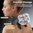 Mano Masajeador Shiatsu Cuello y Cervicales - yorraka 3 Modos y 2 Niveles de Calor Neck Massager - Masaje Cuello con Calor - Masaje Cervicales Inalambrico - Para Casa, Oficina, Viajes (Oscuro) - 4