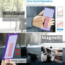 Aroepurt Case Compatible for Realme GT Neo6 Phone Case Cover [with Tempered Glass Screen Protector] Hybrid Case [Folding Support Magnetic] [Frosted anti-fingerprint] Purple - 4