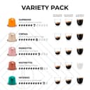BrewBlack Variety Pack - 50 Aluminium Coffee Pods Compatible with Nespresso Original line - Medium & Dark Roast Coffee Capsules Made in Italy - 2