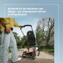 Bugaboo Dragonfly City-Kinderwagen, leichter, kompakter Kinderwagen mit Vierradfederung, einhändig zusammenklappbar, XL Untergestellablage, Gestell in Schwarz und Sonnendach in Desert Taupe - 4