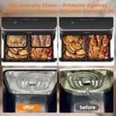 Paraspruzzi antispruzzo in acciaio inox Compatibile con Cosori Airfryer 8,5L/Dual Blaze TwinFry 10L, accessorio per friggitrice ad aria calda per Cosori CAF-R901-AEU 8,5L con esterno in silicone - 5