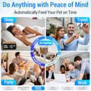 5G WiFi Automatic Cat Feeder for 2 Cats: Dual Cat Food Dispenser with Slow Feed, Smart Pet Feeder with Alexa for Multiple Pets, Auto cat Feeder, Detachable for Easy Clean-7L Large Storage - 4