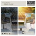 tectake® Conjunto Jardin Exterior de Ratán, Muebles Jardin Exterior para 4 Personas, Muebles Terraza con Mesa de Vidrio, Sofa Exterior y Sillas con Cojines Lavables, Sillon Cómodo - Natural - 7