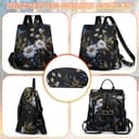 Pagezol Women's Backpacks, Anti-Theft Backpack for Women, Rucksack Shoulder Bags Ladies, Waterproof Nylon Daypack, Casual Travel Backpack, Lightweight Travel Bag School Bags for Girls (C-Black) - 5