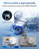 ECOVACS DEEBOT T80 OMNI Robot Aspirapolvere Lavapavimenti, 18.000 Pa, Spazzola OZMO ROLLER, ZeroTangle 3.0, Lavaggio Mocio con Acqua Calda a 40-75 °C, Asciugatura ad Aria Calda, Nero - 2