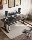 Devoko Electric Standing Desk, 180 x 80 cm, Height Adjustable Sit Stand Desk with Memory Smart Pannel, Home Office Desk with Hook, Black - 2