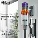 vhbw supporto verticale, stander compatibile con Dyson Gen5detect, Gen5detect Absolute, V15s aspirapolvere senza fili - grigio scuro - 6