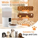 Automatic Cat Feeder with 2K Camera and Smart App, 6L Smart Pet Food Dispenser for Cats/Dogs, Timed Auto Control Meals, 2.4G / 5G WiFi, Auto Pet Feeder for Cats and Dogs, Easy Clean - 6