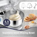 Homlee 3 In 1 Robot De Cocina con Picadora De Carne y Batidora,2000W Amasadora Multifunción, 5.5L Cuenco De Acero Inoxidable,1.5L Exprimidor De zumo, 6 Niveles De Velocidad - 3