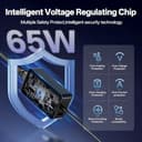 Caricatore Surface Pro 65W 15V 4A Alimentatore per Microsoft Surface Pro 11/10/9/8/7+/6/5/4/3/X, Surface Laptop 1/2/3/4, Book 1/2, Surface Go 1/2 Tablet Windows 1796 1800 Caricabatterie con Port USB - 5