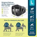 Sherpa Original Deluxe - Transportín de Viaje para Mascotas, Color Gris carbón, Grande - 3