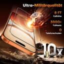 TOCOL für iPhone 17 Pro für Panzerglas 6,3 Zoll, Full Screen Automatische Installation 9H Folie Stoßfest Kratzfest Anti-Fingerabdruck Anti-Bläschen, Kompatibel mit Hülle, 2 Stück - 5