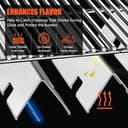 QuliMetal 7636 67046 - Barre aromatizzanti per griglia Weber Spirit 300 e GS4 Spirit II serie 300, Spirit E310 E320 E330 S310 S320 S330 con manopola di controllo frontale, parti di ricambio per barre - 4