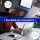 MoKo Tastiera Bluetooth Italiana con Touchpad per Microsoft Surface Pro 11/ Pro 10/ Pro 9/ Pro 8/ Pro X da 13", Layout QWERTY Tastiera Sottile di Type Cover con Portapenna (senza Ricarica), Grigio - 7