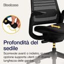 Sedia da ufficio ergonomica Steelcase Series 1 con supporto lombare LiveBack e braccioli 4D Onyx; Prodotto in Europa - 7