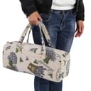 Gegong Borsa portaoggetti fatta a mano per ferri da maglia in tessuto per maglioni, organizer in tessuto jacquard con fiori viola, per trucco, scrivania, viaggi, camera da letto, soggiorno (fiore - 7