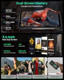 Ulefone Armor 33 Pro 5G Rugged Smartphone, 25500mAh 66W, 32GB+512GB/2TB TF, 6.95"+3.4" Dual Screen, 64MP Night Vision, 118dB Speaker, Infinite Halo, 3-Card Slot NFC Android Mobile Phones Unlocked - 3