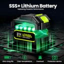 Soplador de Hojas, 900.000 RPM, 2 Baterías y Cargador, Ligero, para Jardín, Césped, Patio, Coche, Eliminación de Nieve y Polvo, Verde - 3