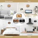 predolo Wanduhr Holz Wanddeko Leise Wohnzimmeruhr Dekorative Uhr mit Rustikalem Holzmaterial Ruhigem Uhrwerk Und Künstlerischem Baumringmuster für Büro, Küche, Schlafzimmer, Wohnzimmer, Braun - 5