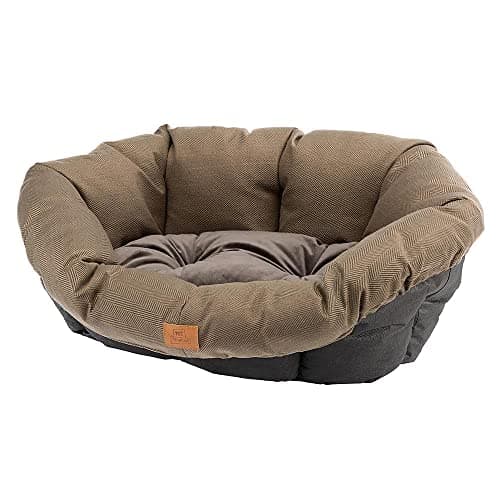 Ferplast Cuscino per Cuccia Cane SOFA' TWEED 8, Materassino Cuscino Imbottito per Lettino per Cani da Interno, Ricambio per Cesta in Plastica Cani, Lavabile, 85 x 62 x h 28,5 cm, Marrone