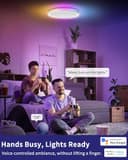 LuminexDesigns LED Deckenleuchte Dimmbar Smart - Deckenlampe Flach mit RGB Hintergrundbeleuchtung WIFI APP Fernbedienung Sprachsteuerung kompatibel Alexa & Google Assistant für Wohnzimmer Schlafzimmer - 3