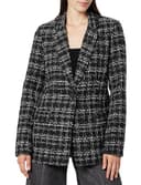 The Drop Blazer da Donna, Blake, Lungo, in Bouclé Nero, L - 1