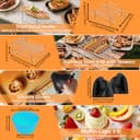 Zubehör Airfryer für Ninja Foodi MAX Dual Zone Heißluftfritteuse AF400EU AF300EU AF400EUCP DZ400EUSTGD, 2×Silikonform Heissluftfritteuse 9,5L, Weiteres Zubehör im Lieferumfang Enthalten - 4