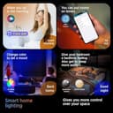 ANTENLICHT Lampada da soffitto LED Smart 24 W, compatibile con Alexa e Google Assistant Ø30 cm, controllabile tramite app con 16 milioni di colori fai da te,plafoniera WiFi con telecomando per camera - 3