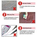 BUZIFU Marcadores de Costura Boligrafos Borrable Tela 12 Recambios y 4 Carcasas Vacías Bolígrafos para Costura Rotuladores Borrables para Tela,Borra con el Calor de la Plancha(Negro/Blanco/Azul/Rojo) - 6