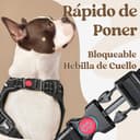 rabbitgoo Arnes Perro Grande con 3 Hebillas, Liberacion del Cuello, Arnes Perro Ajustable con Asa y Clip Frontal, Arnés Antitirones para Perros Reflectante para Adiestramiento Correr, Negro, XL - 3