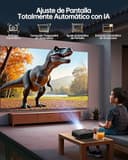 Proyector 4K【App Oficial Integrada/Dolby】 1000ANSI Smart Proyector Compatible con Netflix AI Auto Auto/Keystone, Proyector1080P Nativo WiFi 6 Bidireccional BT5.2 Zoom 50% para Cine en Casa/Exterior - 5