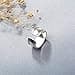 Anello vintage in argento sterling 925 Anelli regolabili in argento di larghezza semplice per donne e uomini - 3