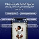 Nanit Pro Baby Monitor - Monitor Bebé Inteligente - Vigilabebés con Audio Bidireccional, Alertas Movimientos y Sonidos, Monitoreo Sueño - Cámara Bebé Wi-Fi 1080p con Visión Nocturna - Soporte Suelo - 3