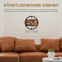 predolo Wanduhr Holz Wanddeko Leise Wohnzimmeruhr Dekorative Uhr mit Rustikalem Holzmaterial Ruhigem Uhrwerk Und Künstlerischem Baumringmuster für Büro, Küche, Schlafzimmer, Wohnzimmer, Braun - 3