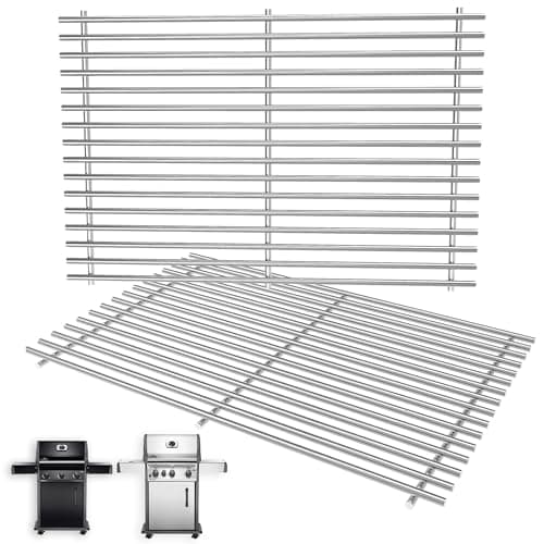 Set di 2 griglie in acciaio inox per Napoleon Rogue 425, Phantom SE 425 RSIB, XT 425, Pro 425 SIB, SS304 per uso alimentare, resistenti alla ruggine, dimensioni totali 45 x 59,7 cm