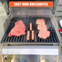 GFTIME 7637 44,5 cm x 26 cm Griglie per griglia in ghisa per Weber Spirit 200, Spirit E-210, E-220 S-210, S-220 con comandi Frontali. Griglie di Cottura per griglia Weber Spirit (Confezione da 2) - 6