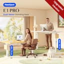 FLEXISPOT E1 Pro ONE PIECE Electric Standing Desk with Dual Motors, 160x80cm, Sit Stand Table Height Adjustable Desk with Memory Smart Pannel for Home Office,Black+White - 9