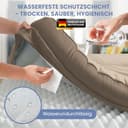 ELONEO orthopädisches Hundebett kleine Hunde - 76x51x17cm, Hundekorb mit Memory Foam, Hundematte wasserdicht und waschbar, Hundekissen, Hundematratze mit weicher Polsterung, braun - 5