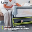 lionelo Luna Cuna de colecho portátil con colchon Cuna de Viaje Bebe co-Sleeping Desde recién Nacido hasta los 9 kg Altura e inclinación Regulables 4 Ruedas con Bloqueo ventilada - 6