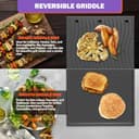 Piastra reversibile in ghisa per Napoleon Prestige PRO serie 500 accessori per barbecue, piastra smaltata - 3